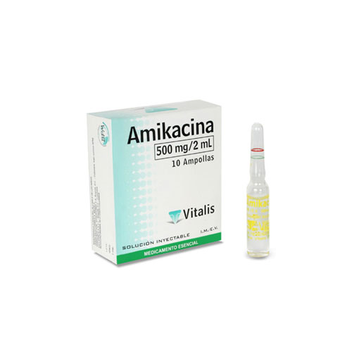 Drogas S S AMIKACINA 500 MG 2 ML VITALIS CAJA X 10