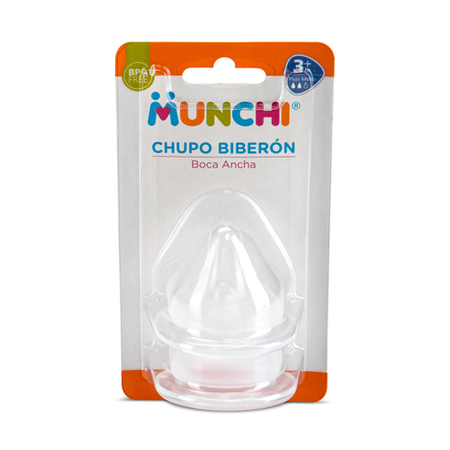 CHUPO BIBERON MUNCHI B.ANCHA 3M+ X 2 UNDS