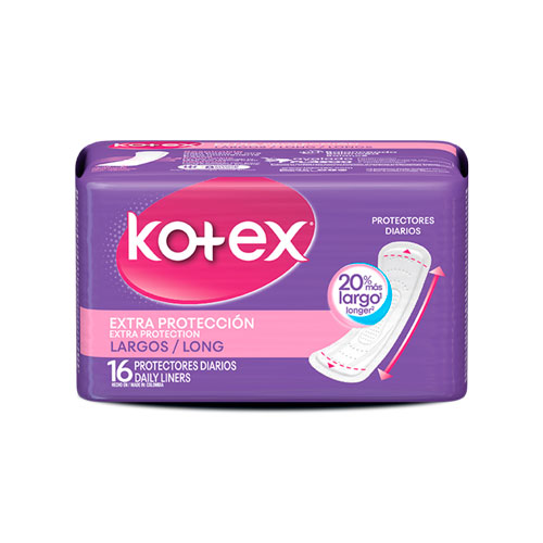 KOTEX EXTRA PROTECCION LARGOS X 16 UNDS