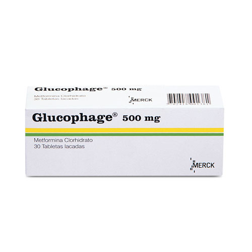 GLUCOPHAGE 500 MG CAJA X 30 TABS