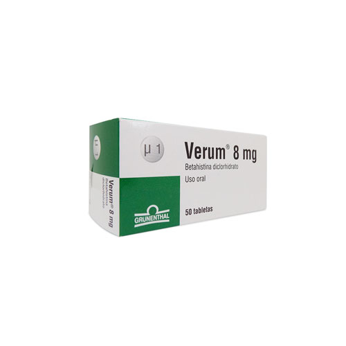 VERUM  8 MG CAJA X 50 TABS