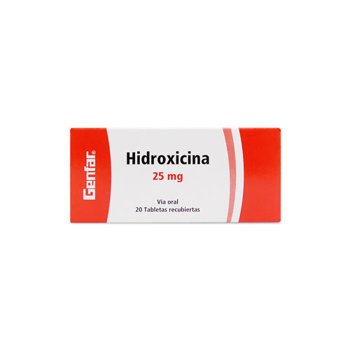 HIDROXICINA 25 MG GENFAR CAJA X 20 TABS