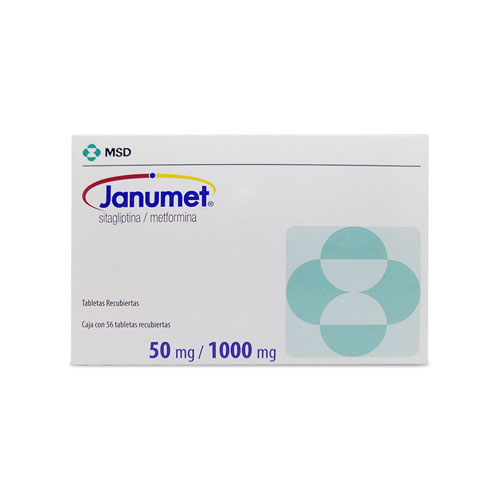 JANUMET 50/1000 MG CAJA X 56 TABS