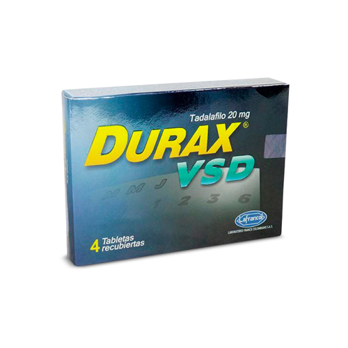DURAX VSD 20 MG CAJA X 4 TABS