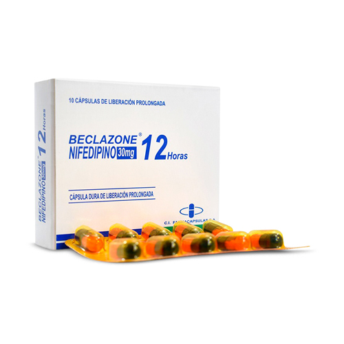 BECLAZONE 30 MG (NIFEDIPINO) CAJA X 10 CAPS