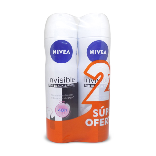 DESO NIVEA SPRAY B&W CLEAR 2X150ML PRE.ESP