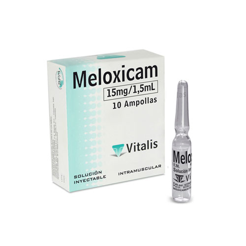 MELOXICAM 15 MG/1.5 ML VITALIS CAJA X 10 AMP