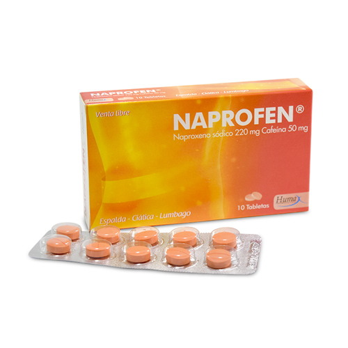 NAPROFEN 220/50 MG CAJA X 10 TABS