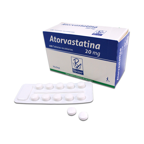 ATORVASTATINA 20 MG RECIPE CAJA X 100 TABS