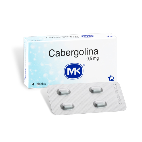 CABERGOLINA 0.5 MG MK ** CAJA X 4 TABS