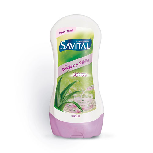 ACOND.SAVITAL KERATINA/SABILA FCO X 490 ML