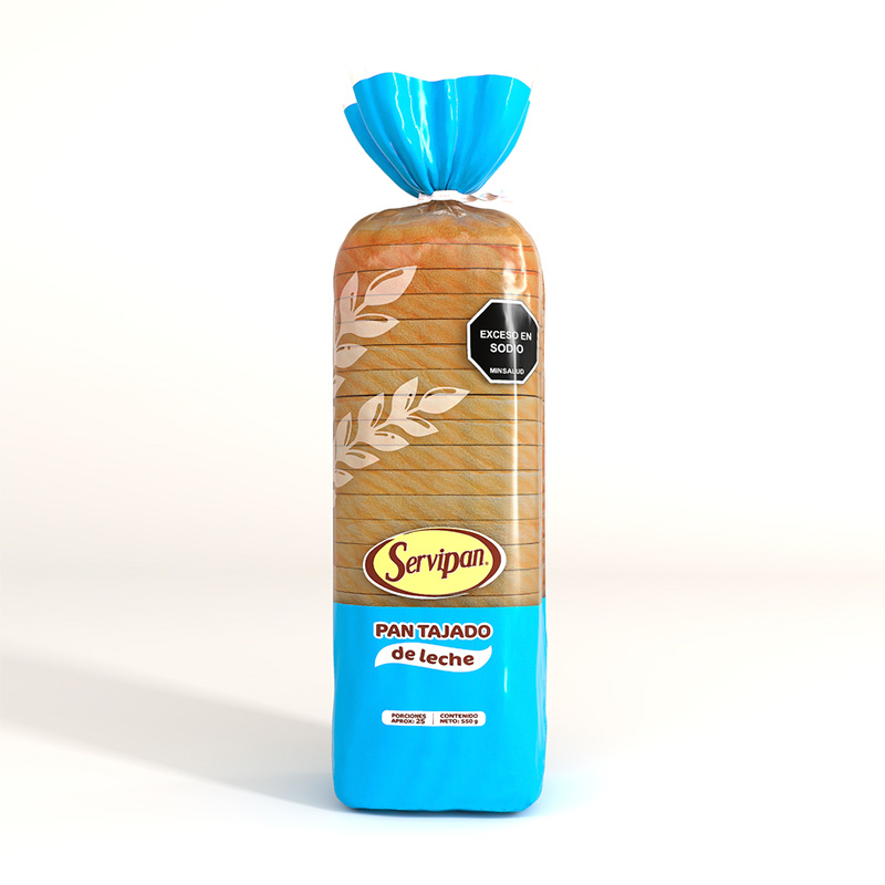 PAN SERVIPAN TAJADO LECHE BOLSA X 550 GR