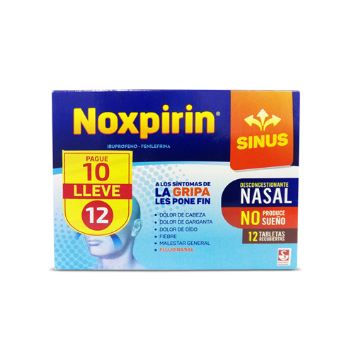 NOXPIRIN SINUS PG 10 LLV 12