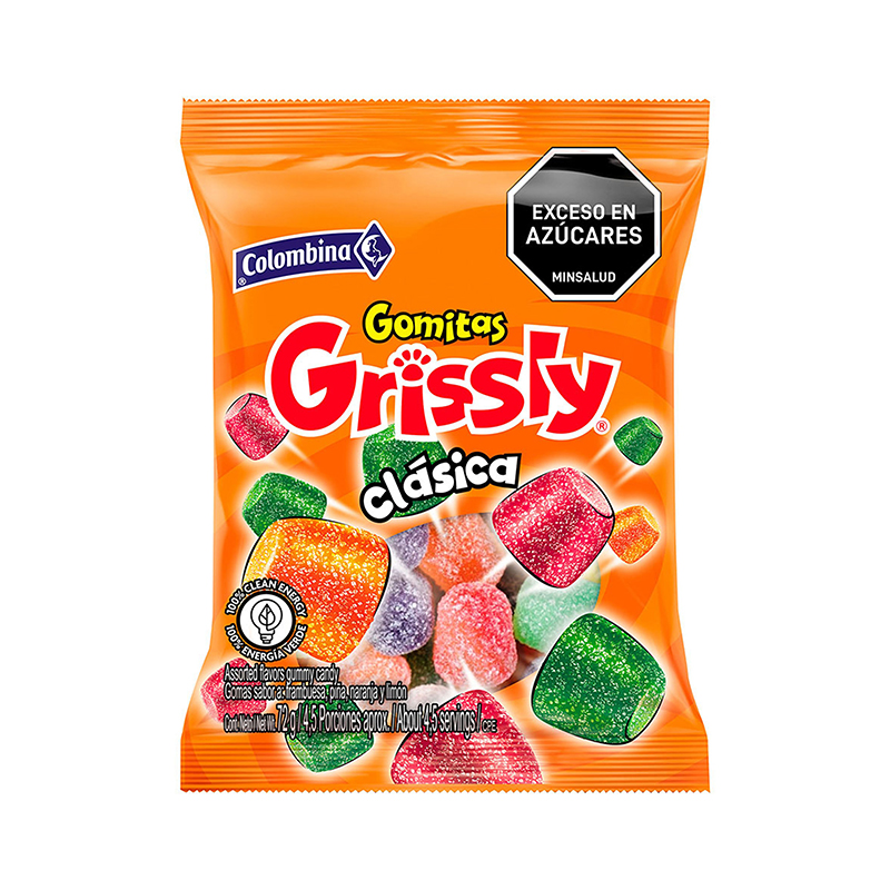 GOMAS GRISSLY CLASICA BOLSA X 72 GR