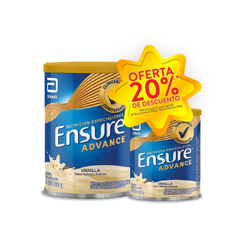 ENSURE ADV.VAINILLA X 850 GR +400GR P/ESP.