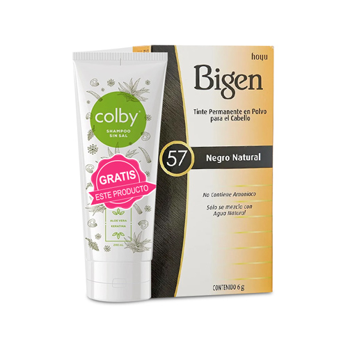 TINTE BIGEN #57 NEGRO NAT.X2UN GTS CHAMPU X280