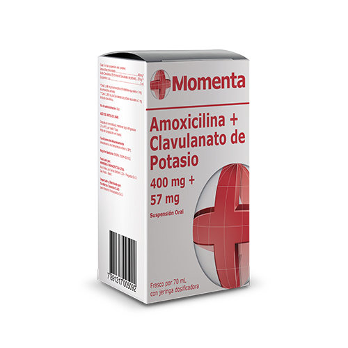 AMOXICILINA+CLAVUL.400/57 MG MOMENTA X 70ML