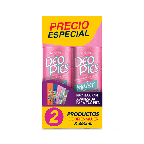 DEO-PIES SPRAY MUJER 2 UNDS X 260 ML