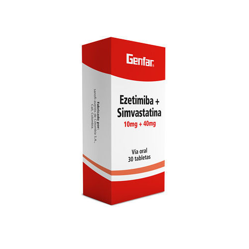 EZETIMIBA/SIMV 10/40 MG GENFAR CAJA X 30 TABS