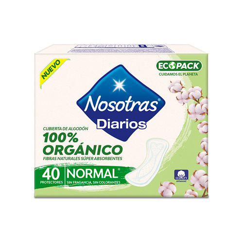 NOSOTRAS PROT.NOR.ORGANIC X 40 UNDS