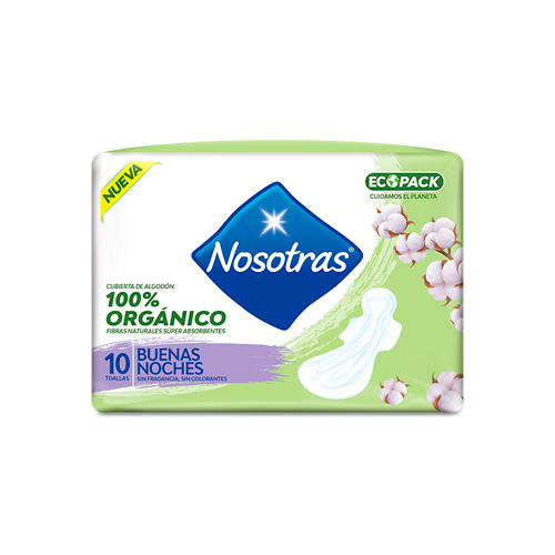 NOSOTRAS B.NOCHES ORGANICO X 10 UNDS