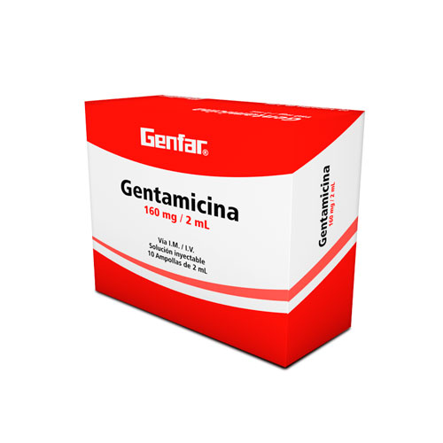 GENTAMICINA 160 MG GENFAR CAJA X 10 AMP