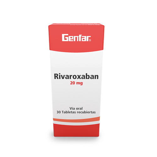 RIVAROXABAN 20 MG GENFAR CAJA X 30 TABS