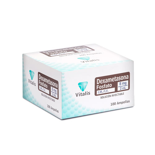 DEXAMETASONA 8 MG/2ML VITALIS CAJA X 100 AMPS