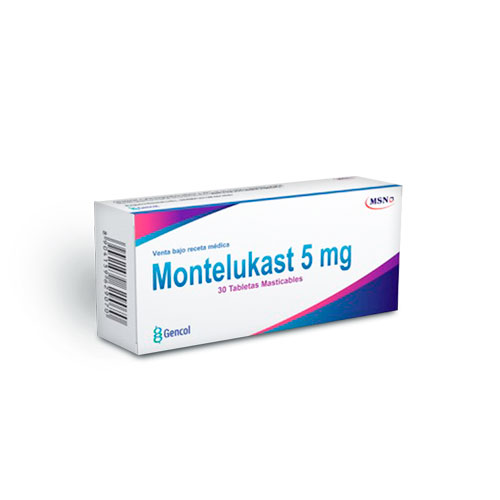 MONTELUKAST  5 MG GENCOL CAJA X 30 TABS