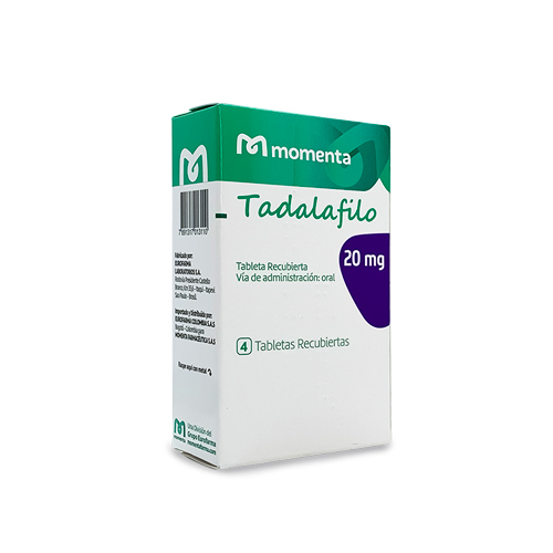 TADALAFILO 20 MG MOMENTA CAJA X 4 TABS