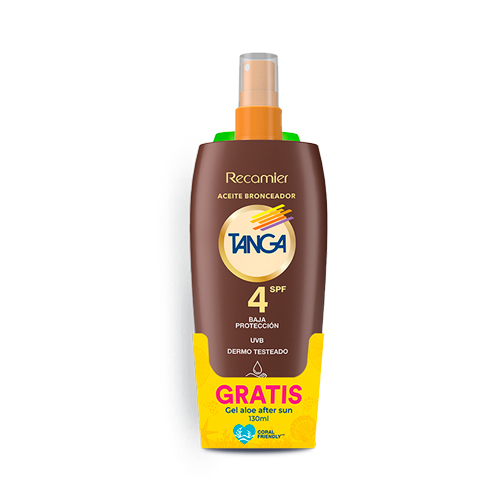 TANGA ACEITE BRONC.SPF 4 X 185ML SPRAY GTS OFERT