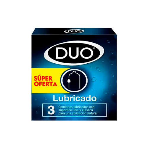 PRESERV. DUO LUBRICADO PRE.ESP X 3 UND