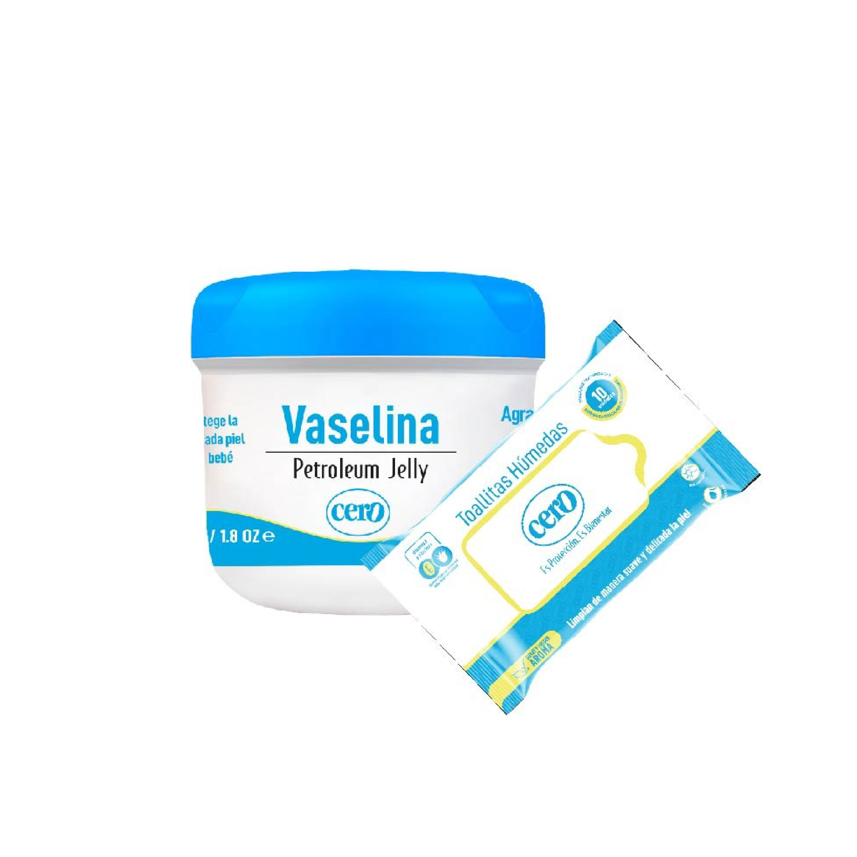 VASELINA CERO BEBE + TOALLITAS FCO X 50 GR