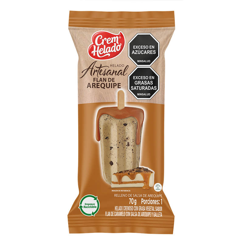HELADO ARTESANAL FLAN AREQUIPE X 70 GR