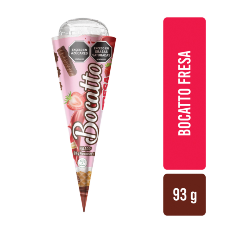 HELADO BOCATTO CONO FRESA X 95 GR