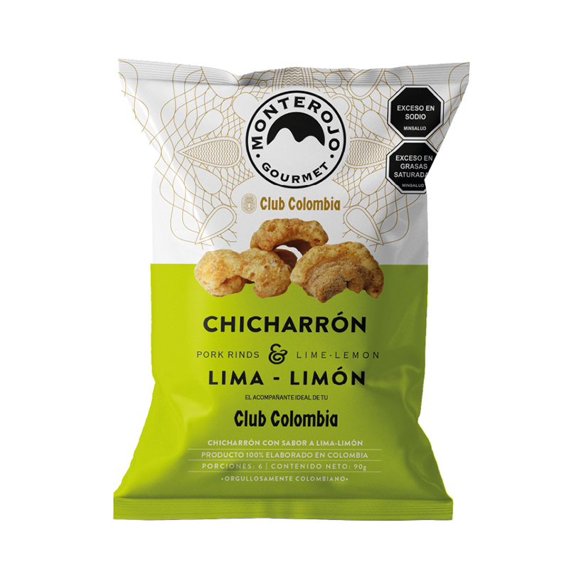 PASAB. CHICHARRON MONTEROJO LIMA-LIMON X90G