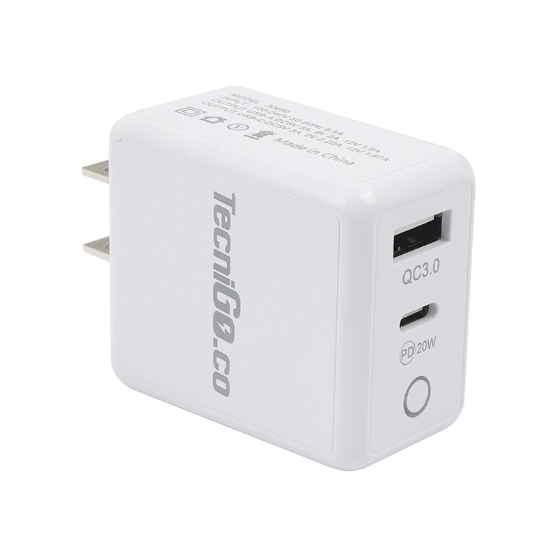 CARGADOR DUAL USB + TIPO C X 1 UND