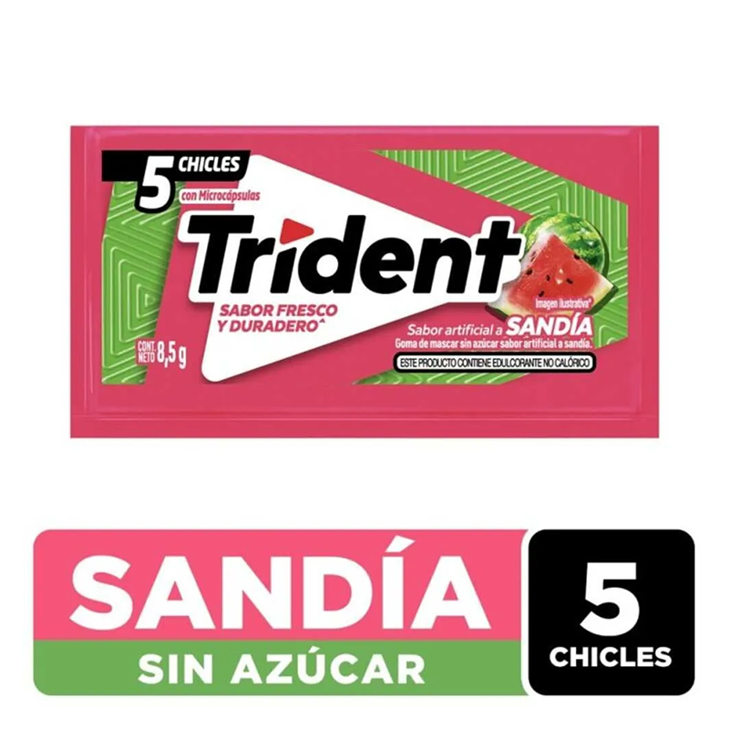 CHICLES TRIDENT SANDIA X 5 UNDS