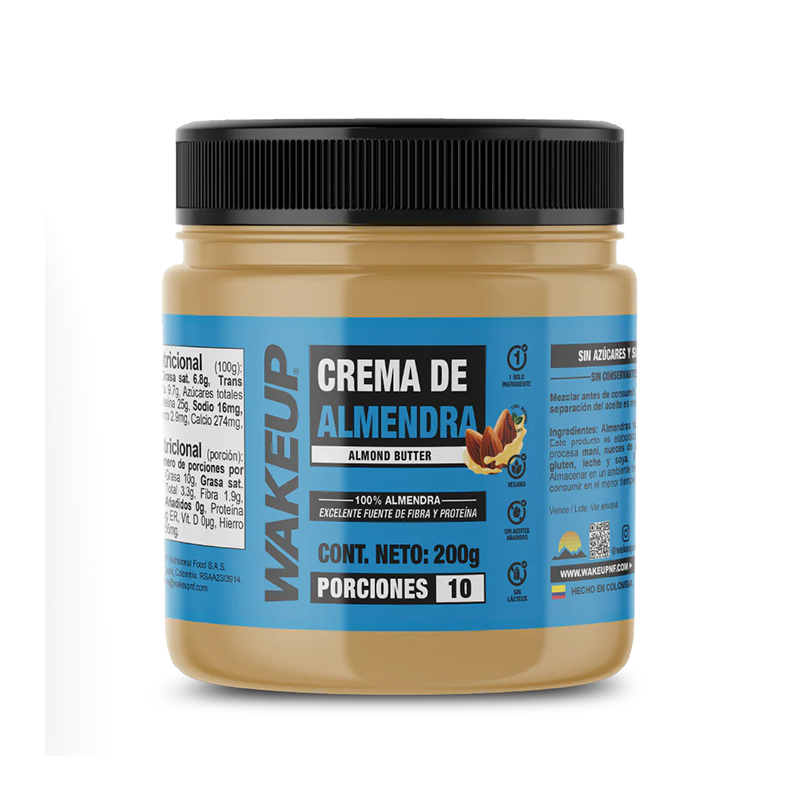 CREMA DE ALMENDRA WAKEUP FCO X 200 GR