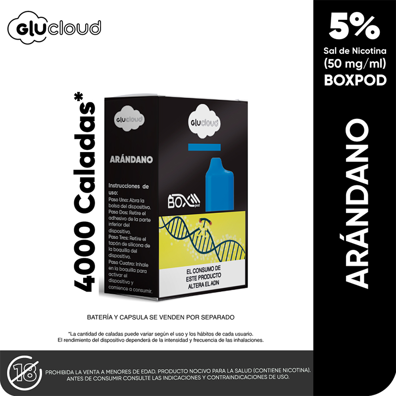 GLUCLOUD ARANDANO BOX POD 4000 X 1 CAPSULA