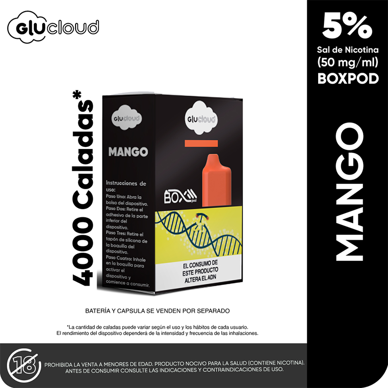 GLUCLOUD MANGO BOX POD 4000 X 1 CAPSULA