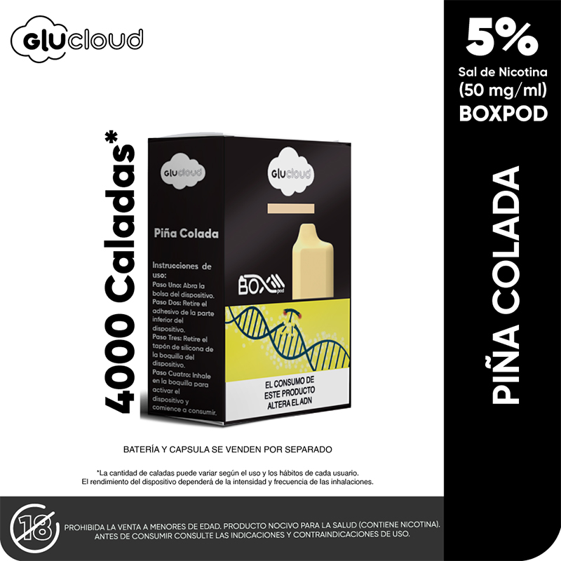 GLUCLOUD PINA COLADA BOX POD 4000 X 1 CAPSULA